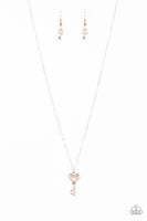 Paparazzi Lock Up Your Valuables - Rose Gold Necklace