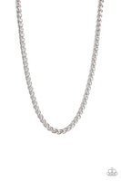 Paparazzi Big Talker - Silver Men's Necklace