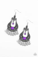 Paparazzi Fiesta Flair - Purple Earrings