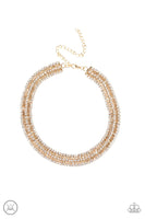 Paparazzi Full REIGN - Gold Choker Necklace