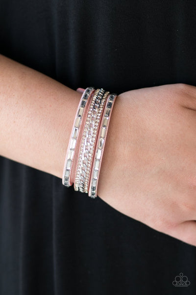 Paparazzi Girl Hustle - Pink Wrap Bracelet