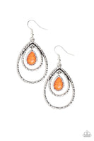 Paparazzi Desert Tempest - Orange Earrings