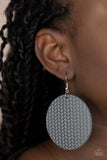 Paparazzi WEAVE Your Mark - Silver Earrings