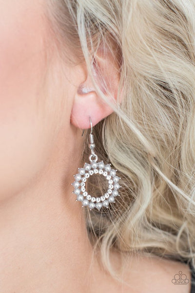 Paparazzi Wreathed In Radiance - Silver Earrings