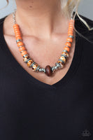 Paparazzi Desert Tranquility - Orange Necklace