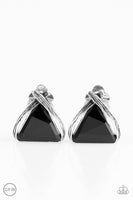 Paparazzi Elegant Edge – Black Clip-On Earrings