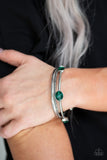 Paparazzi City Slicker Sleek - Green Bracelet