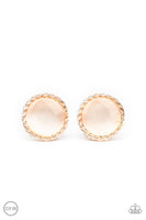 Paparazzi Get Up and GLOW - Rose Gold Clip-On Earrings