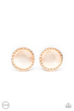 Paparazzi Get Up and GLOW - Rose Gold Clip-On Earrings