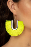 Paparazzi Tassel Tropicana - Yellow Earrings