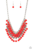 Paparazzi Jubilant Jingle - Red Necklace