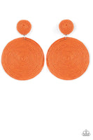 Paparazzi Circulate The Room - Orange Post Earrings