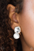 Paparazzi Gatsby Gleam - Gold Clip-On Earrings