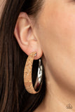 Paparazzi A CORK In The Road - Silver Hoop Earrings