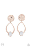 Paparazzi Opal Obsession - Rose Gold Clip-On Earrings