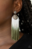 Paparazzi DIP It Up - Green Earrings