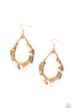 Paparazzi Industrial Imperfection - Gold Earrings