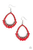 Paparazzi Crystal Waters - Red Earrings