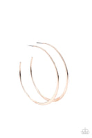 Paparazzi Don’t Lose Your Edge - Rose Gold Hoop Earrings