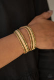 Paparazzi Going For Glam - Brass Wrap Bracelet