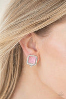 Paparazzi Cinderella Chic - Pink Clip-On Earrings