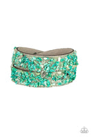 Paparazzi CRUSH To Conclusions - Green Wrap Bracelet