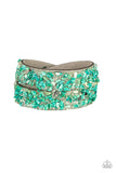 Paparazzi CRUSH To Conclusions - Green Wrap Bracelet