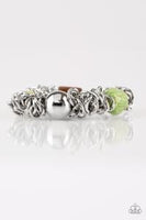 Paparazzi Mesmerizingly Magmatic - Green Bracelet