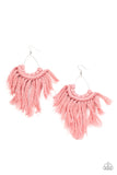 Paparazzi Wanna Piece Of MACRAME? - Pink Earrings