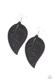 Paparazzi Amazon Zen - Black Wood Earrings