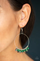 Paparazzi Crystal Collaboration - Green Hoop Earrings