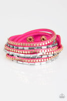 Paparazzi This Time With Attitude - Pink Wrap Bracelet