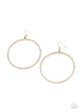 Paparazzi Wide Curves Ahead - Gold Hoop Earrings