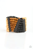 Paparazzi HAUTE In Hispaniola - Black Wood Bracelet