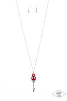 Paparazzi Unlock Every Door - Red Necklace