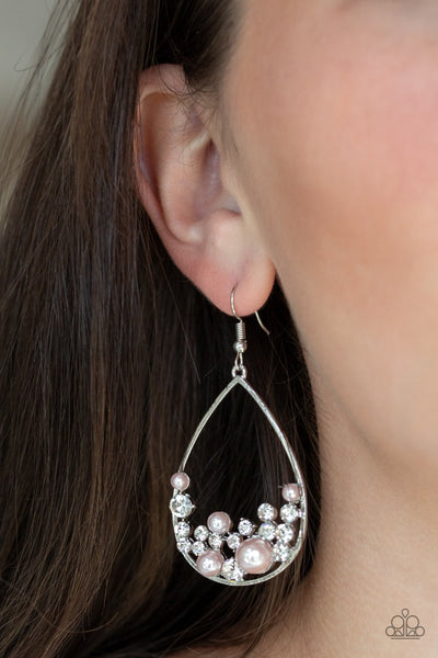 Paparazzi Town Car - Pink Earrings