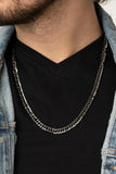 Paparazzi Valiant Victor - Black Men’s Necklace