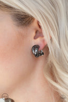 Paparazzi Dining Out - Black Clip-On Earrings