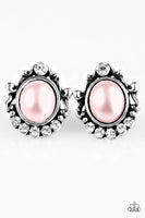 Paparazzi Poshly Princess - Pink Post Earrings