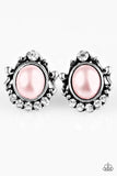 Paparazzi Poshly Princess - Pink Post Earrings