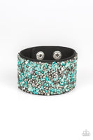 Paparazzi Crush Rush - Green Wrap Bracelet