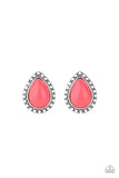 Paparazzi Boldly Beaded - Pink Post Earrings