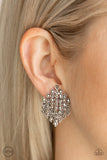 Paparazzi Vegas Vega- Silver Clip-On Earrings