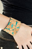 Paparazzi Cork Congo - Blue Wrap Bracelet