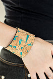 Paparazzi Cork Congo - Blue Wrap Bracelet