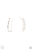 Paparazzi It's Just a Phase - Silver Post Crawler Earrings