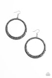 Paparazzi So Demanding - Silver Earrings