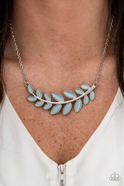 Paparazzi Frosted Foliage- Blue Necklace