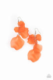 Paparazzi Fragile Florals - Orange Earrings