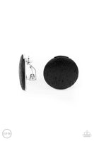 Paparazzi WOODWORK It - Black Wood Clip-On Earrings